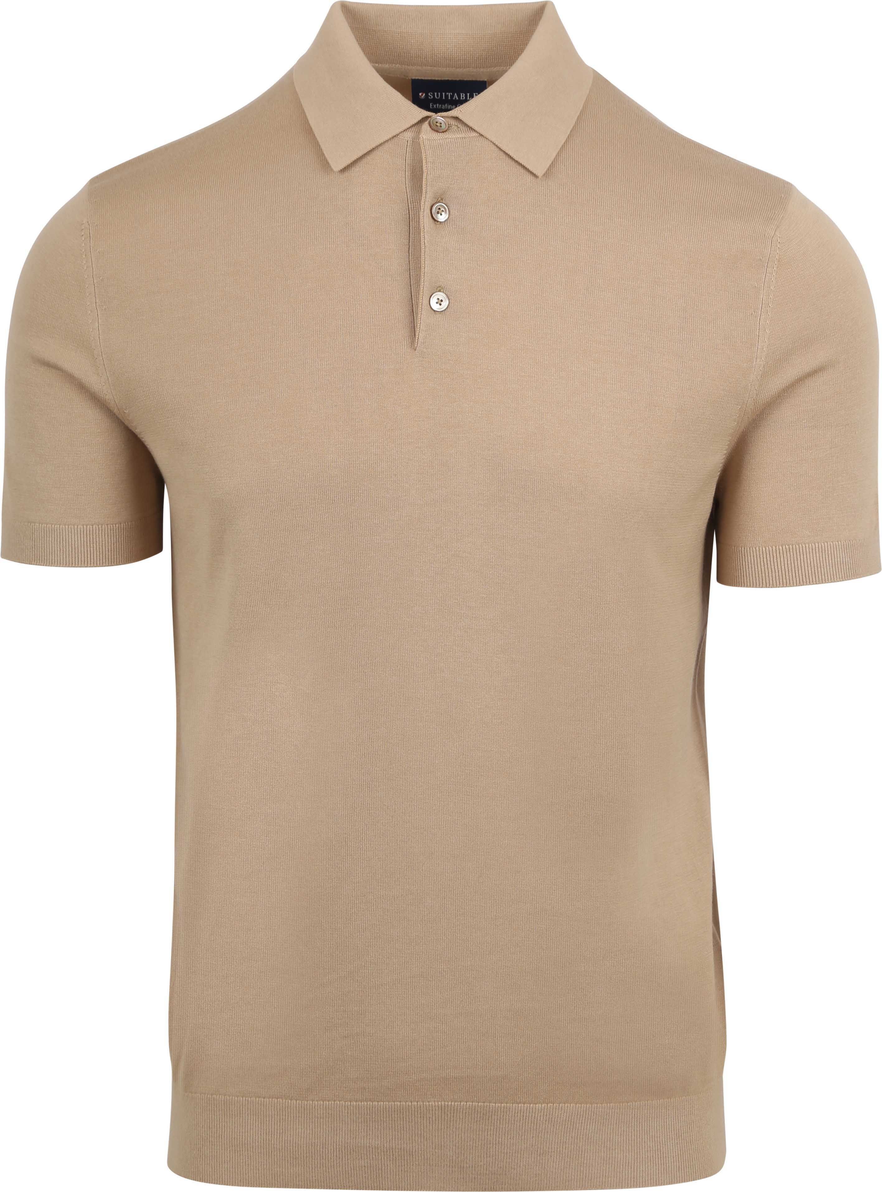 Knitted Polo Shirt Beige