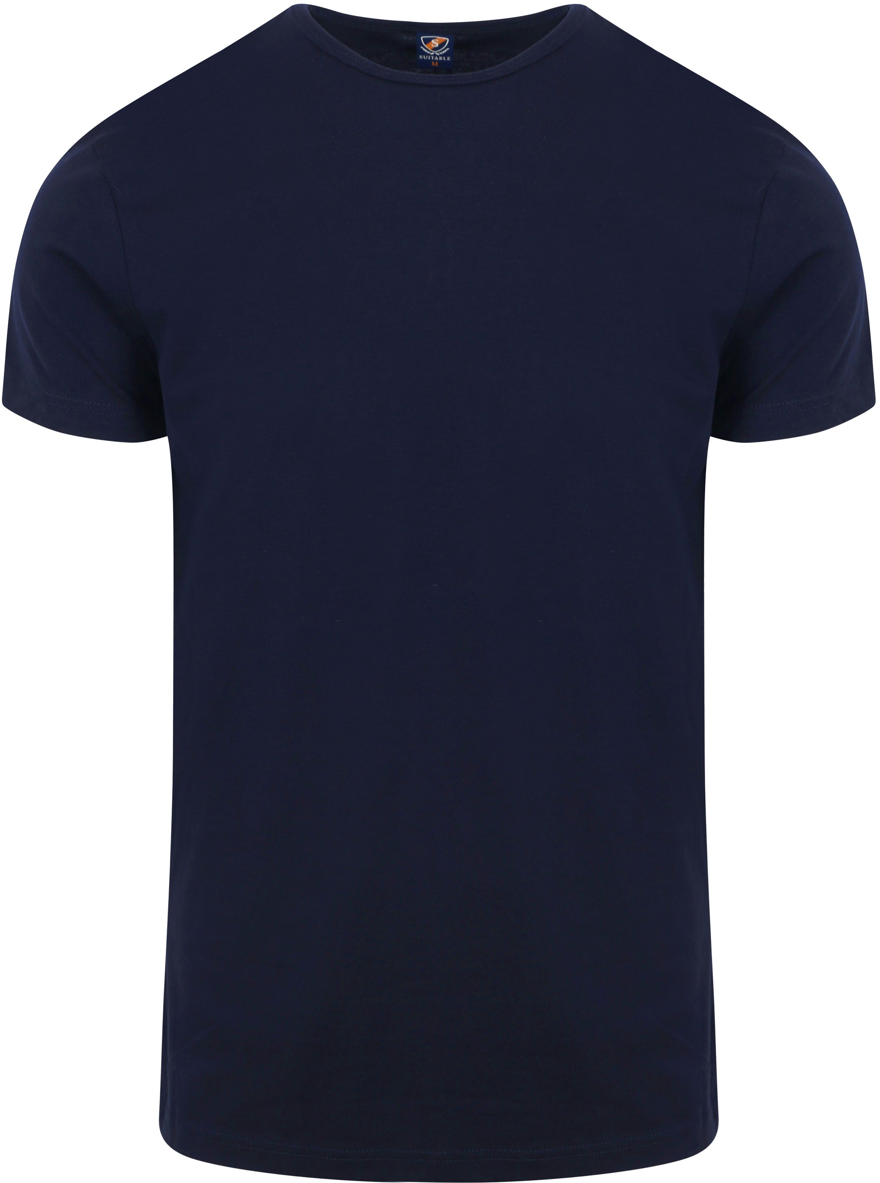 Ota T-shirt Round Neck Navy 2-Pack