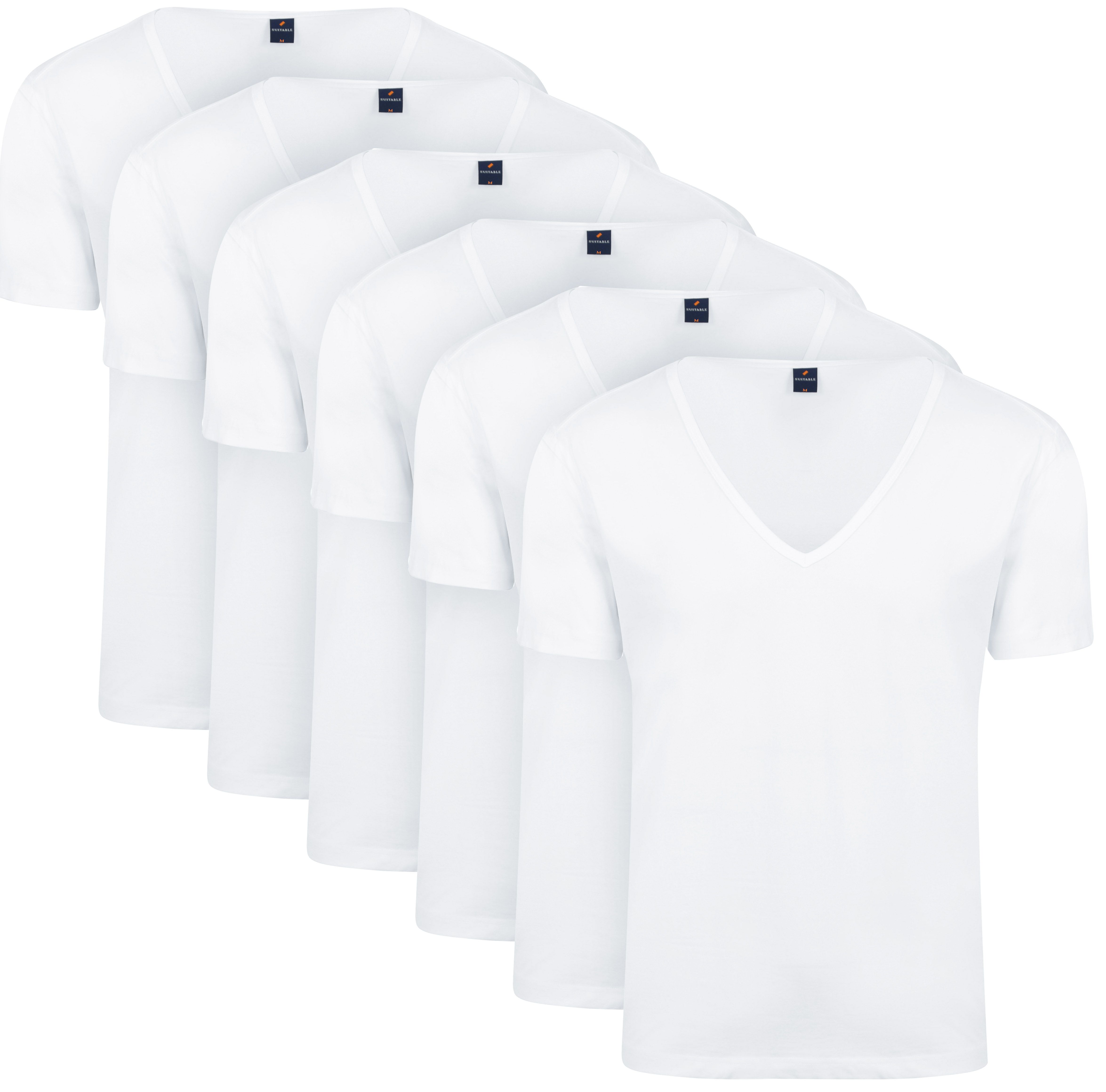 Vitaru T-Shirt Col V Profond Blanc Lot de 6