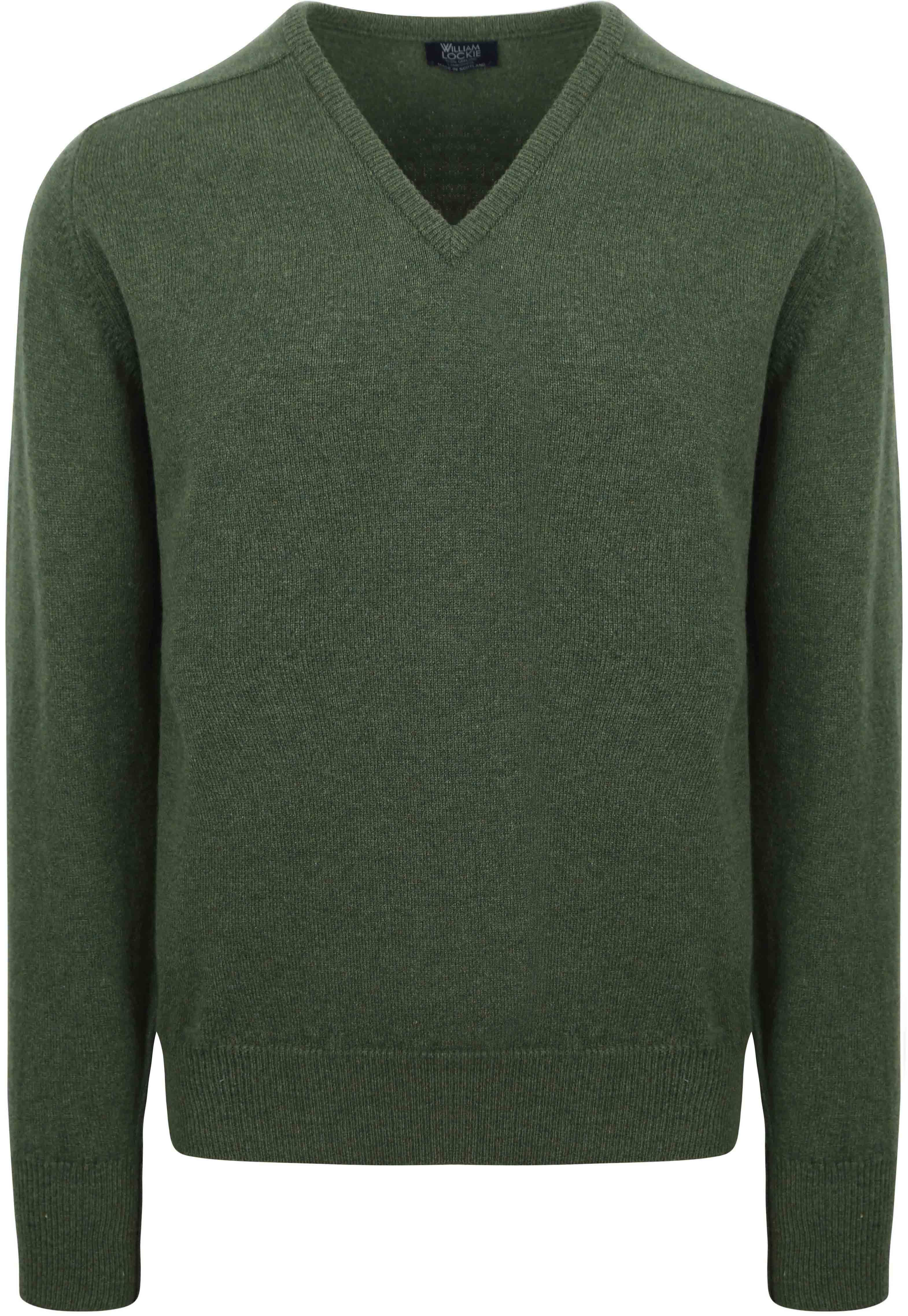 Pullover Lambswool V-neck Rosemary Green