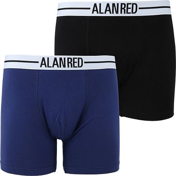 Alan Red Boxer Dunkelblau/Schwarz 2er-Pack