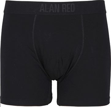 Alan Red Boxer Shorts Bamboo Black
