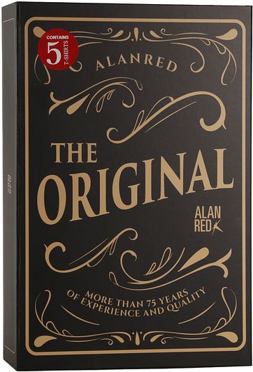 Alan Red Giftbox Derby O-Hals T-shirts Wit (5Pack)