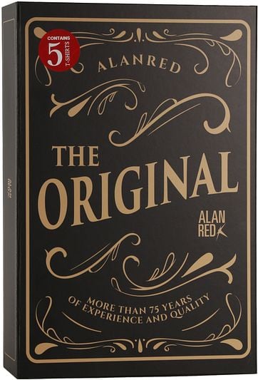 Alan Red Giftbox O-Neck T-shirts White 5-Pack