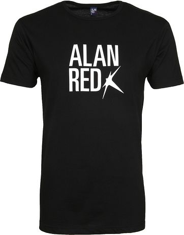 Alan Red Mike T-shirt Logo Zwart