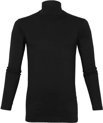 Alan Red Oster Col Longsleeve Shirt Zwart 2-Pack