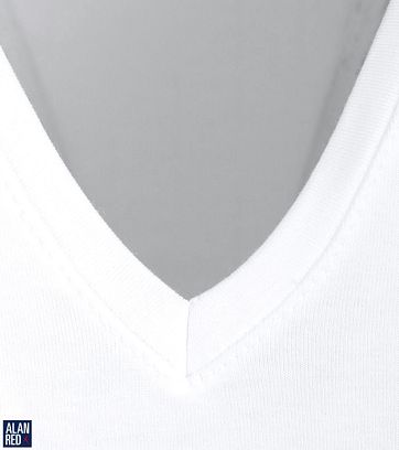 Alan Red T-Shirt Extra Tiefer V-Ausschnitt Stretch