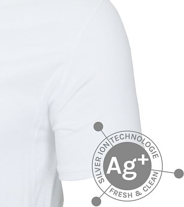 Alan Red T-shirt Silver Weiss