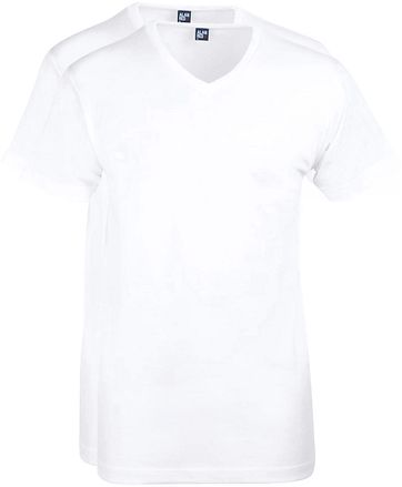 Alan Red West-Virginia T-shirt V-Hals Wit (2Pack)