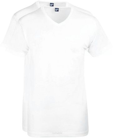 Alan Red West-Virginia V-Neck White 2-Pack
