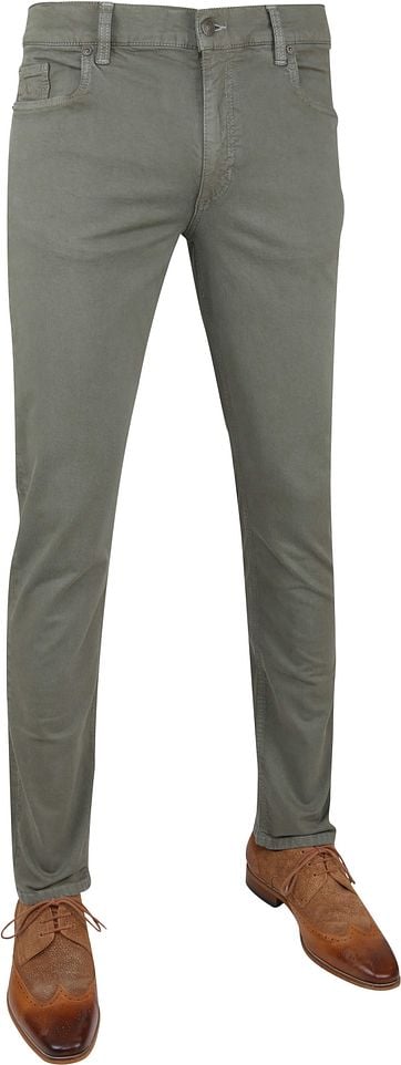 Alberto Pipe Denim Dunkelgrün