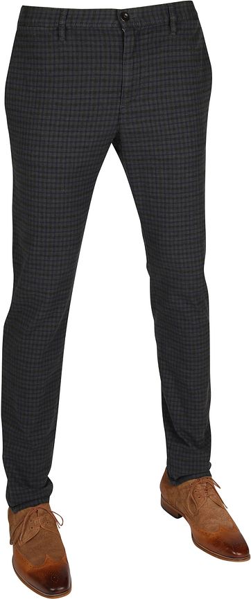 Alberto Rob Chino Dark Grey Check