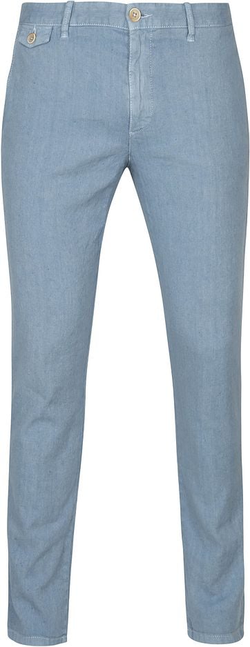 Alberto Rob Chino Leinen Blau