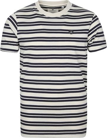 Anerkjendt T-shirt Akrod Tofu Strepen Donkerblauw