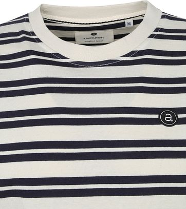 Anerkjendt T Shirt Akrod Tofu Stripes Navy