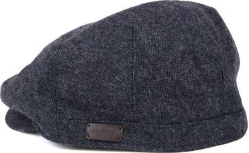 barbour navy flat cap