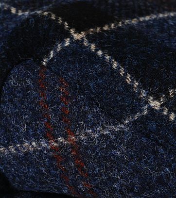 Barbour Flat Cap Karo Dunkelblauw