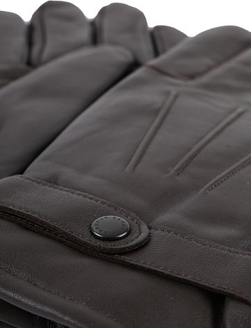 Barbour Handschoenen Glad Leer Bruin