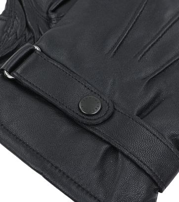 Barbour Handschuhe Glattleder Schwarz