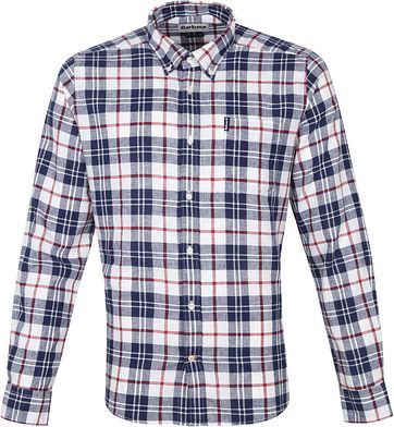 Barbour Hemd Ruit Donkerblauw