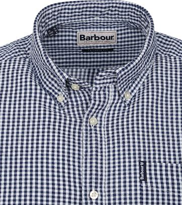 Barbour Hemd SS Ruit Blauw