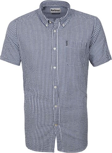 Barbour Overhemd SS Ruit Blauw