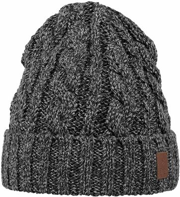 Barts Twister Turnup Beanie Dunkelgrau