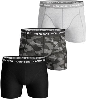 Bjorn Borg Boxers 3Pack Grijs Zwart