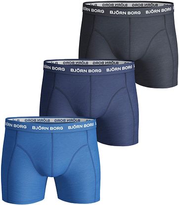 Bjorn Borg Boxers 3Pack Uni Blauw