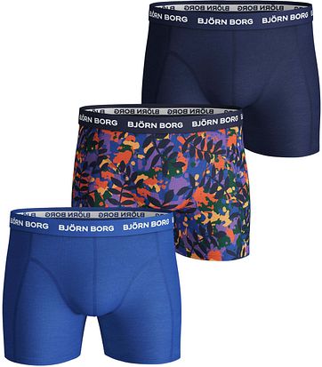 Bjorn Borg Boxershorts 3 Pack Cobalt