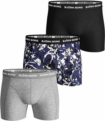 Bjorn Borg Boxershorts 3 Pack Deep Cobalt