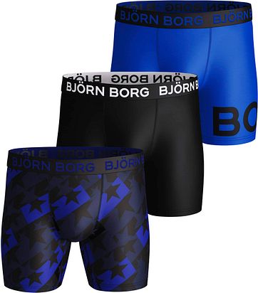 Bjorn Borg Boxershorts 3-Pack Performance Starstruck