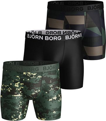 Bjorn Borg Shorts 3er-Pack Performance Digital