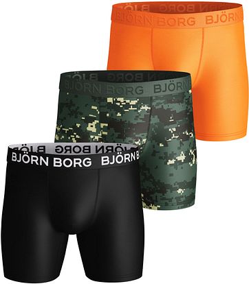 Bjorn Borg Shorts 3er-Pack Performance Woodland
