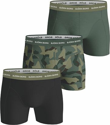 Björn Borg Shorts 3er-Pack Sammy Dunkelgrun