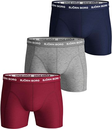 Björn Borg Shorts 3er-Pack Solid Peacoat