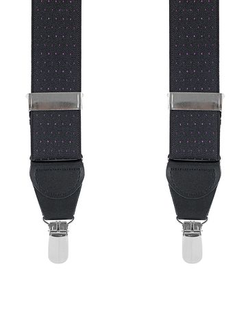 Black Suspenders Purple Pinpoint