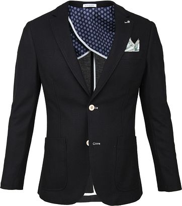 Blue Industry Blazer Schwarz Einstecktuch