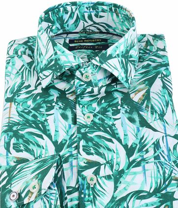 Blue Industry Hemd Floral Green