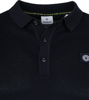 Blue Industry Knit Poloshirt Dunkelblau