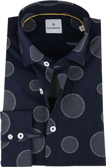 Blue Industry Overhemd Big Dots