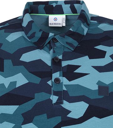 Blue Industry Polo Shirt Ocean Blue