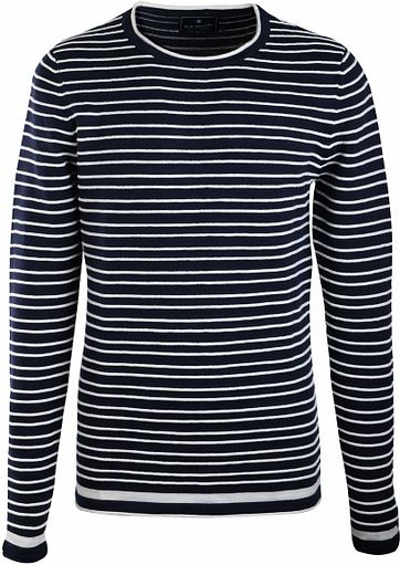 Blue Industry Pullover Dunkelblau Streifen