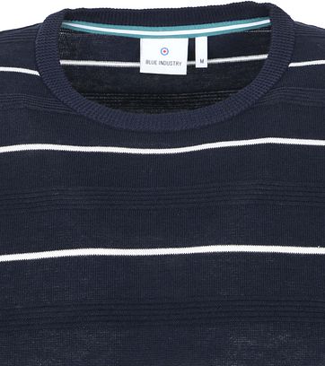 Blue Industry Pullover Stripe Navy