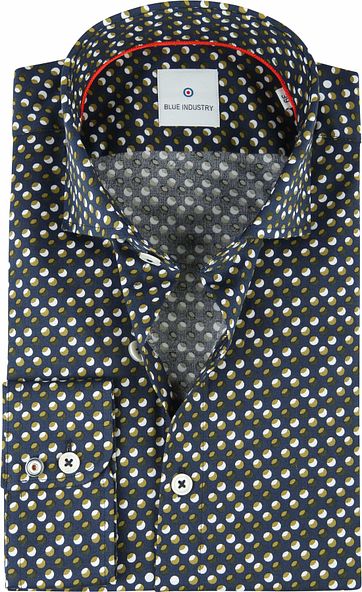 Blue Industry Shirt Dots Green