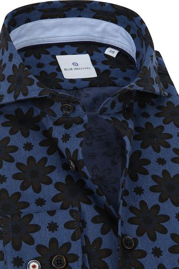 Blue Industry Shirt Flowers Blue