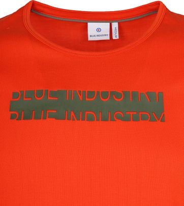 Blue Industry Shirt Logo Orange