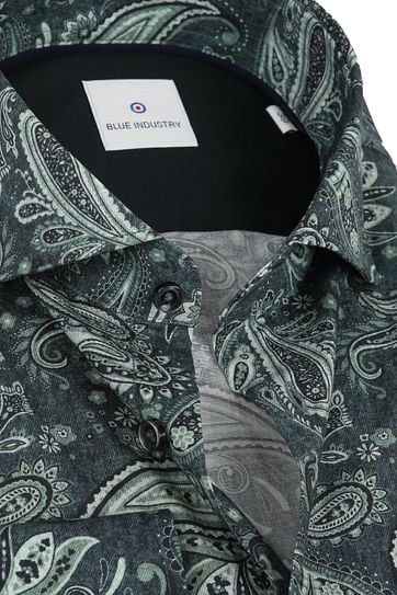 Blue Industry Shirt Paisley Green