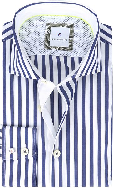 Blue Industry Shirt Stripes Blue White