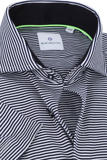 Blue Industry SS Shirt Stripe Blue